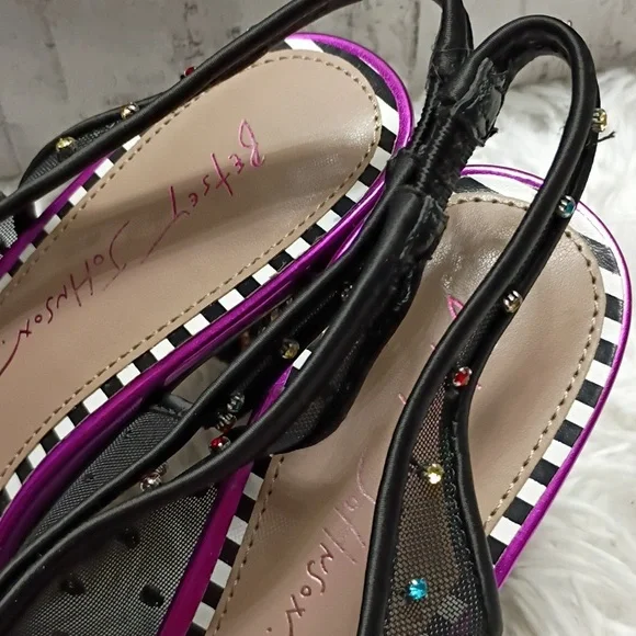 Betsey Johnson Dafney pointed-toe slingback pumps Women's Sz 8 - Picture 5 of 12